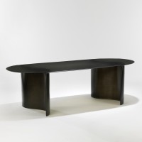 <a href=https://www.galeriegosserez.com/gosserez/artistes/cober-lukas.html>Lukas Cober</a> - New Wave  - Oval coffee table (Smoky Black)